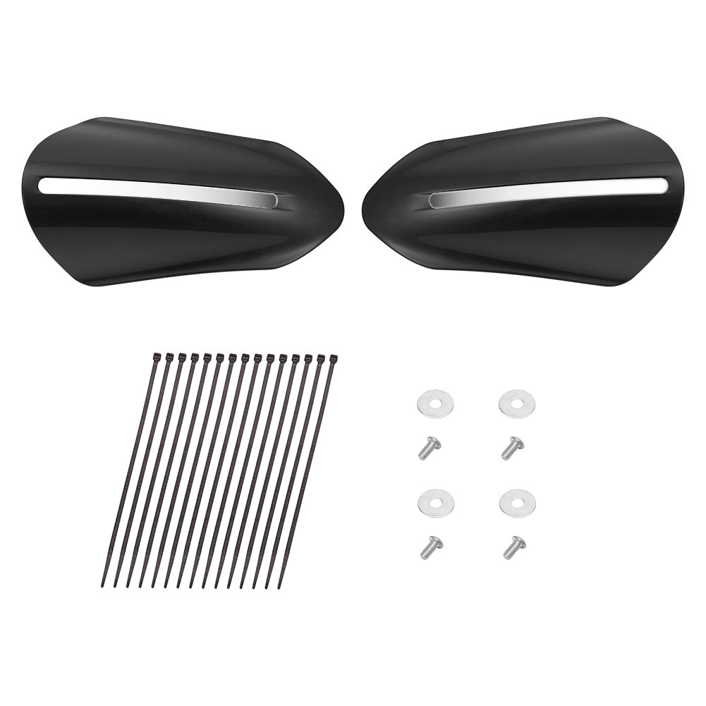 Mats Csrewy Hand Guards with Chrome Trim (without LED light)– Universal Motorcycle Handguards for Wind & Debris Protection