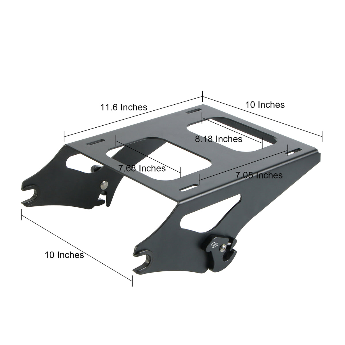Two-Up Tour Trunk Pack Mount Black Detachable Tour Trunk Pack kit For Touring Trunk Pack