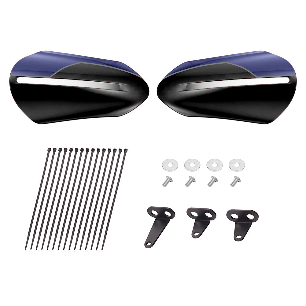 Mats Csrewy Hand Guards with Chrome Trim (without LED light)– Universal Motorcycle Handguards for Wind & Debris Protection