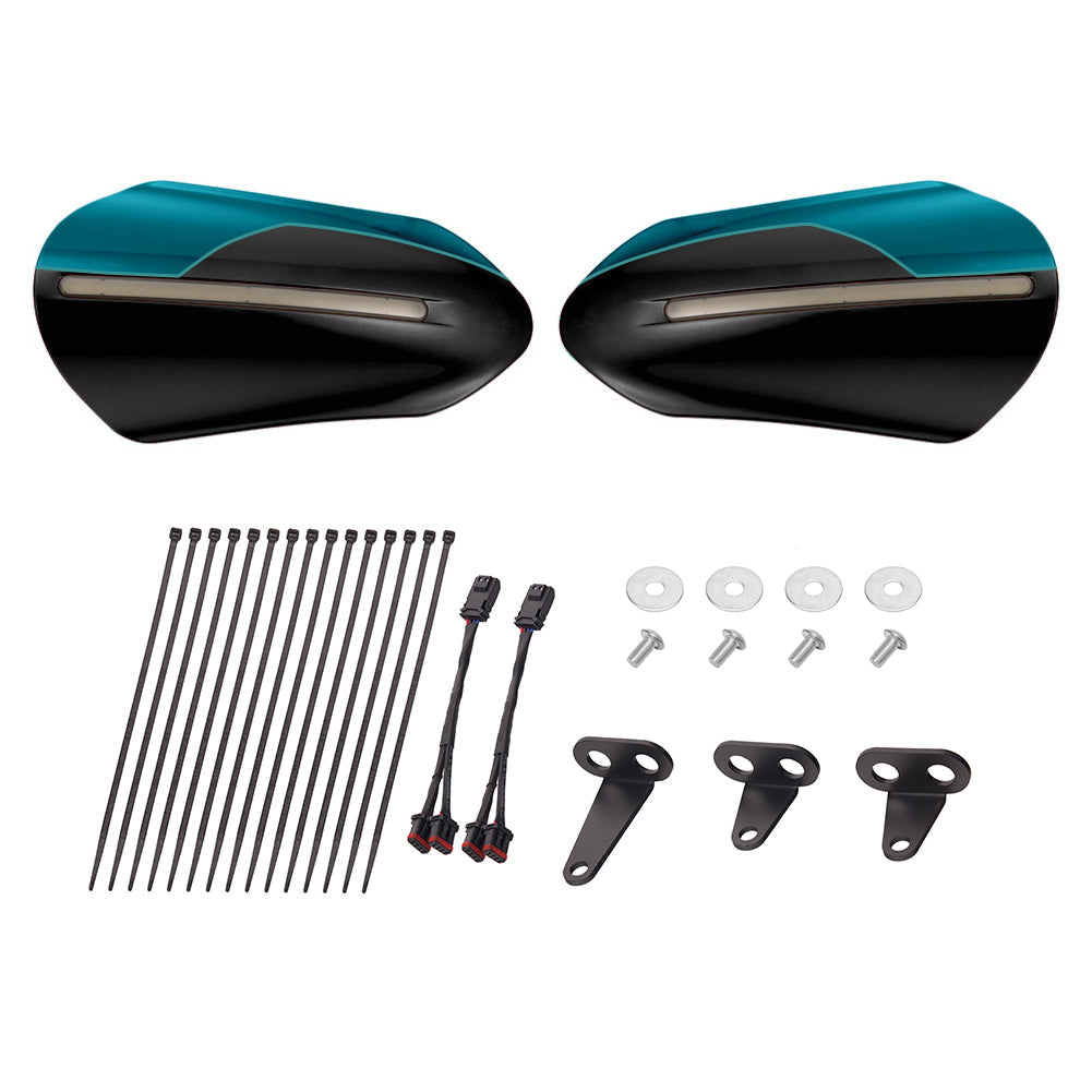 Mats Csrewy Hand Guards with Chrome Trim (without LED light)– Universal Motorcycle Handguards for Wind & Debris Protection
