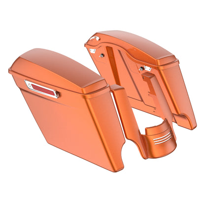 STRETCHED SADDLEBAG BOTTOMS WITH LIDS & STRETCHED REAR FENDER EXTENSION FOR 2014+ TOURING