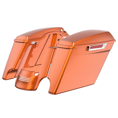 STRETCHED SADDLEBAG BOTTOMS WITH LIDS & STRETCHED REAR FENDER EXTENSION FOR 2014+ TOURING