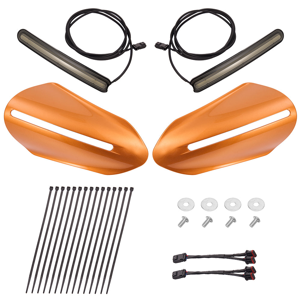 Mats-Csrewy Color-Matched Hand Guards with LED For '93–'26 Harley Touring & Softail