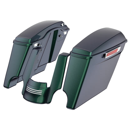 STRETCHED SADDLEBAG BOTTOMS WITH LIDS & STRETCHED REAR FENDER EXTENSION FOR 2014+ TOURING