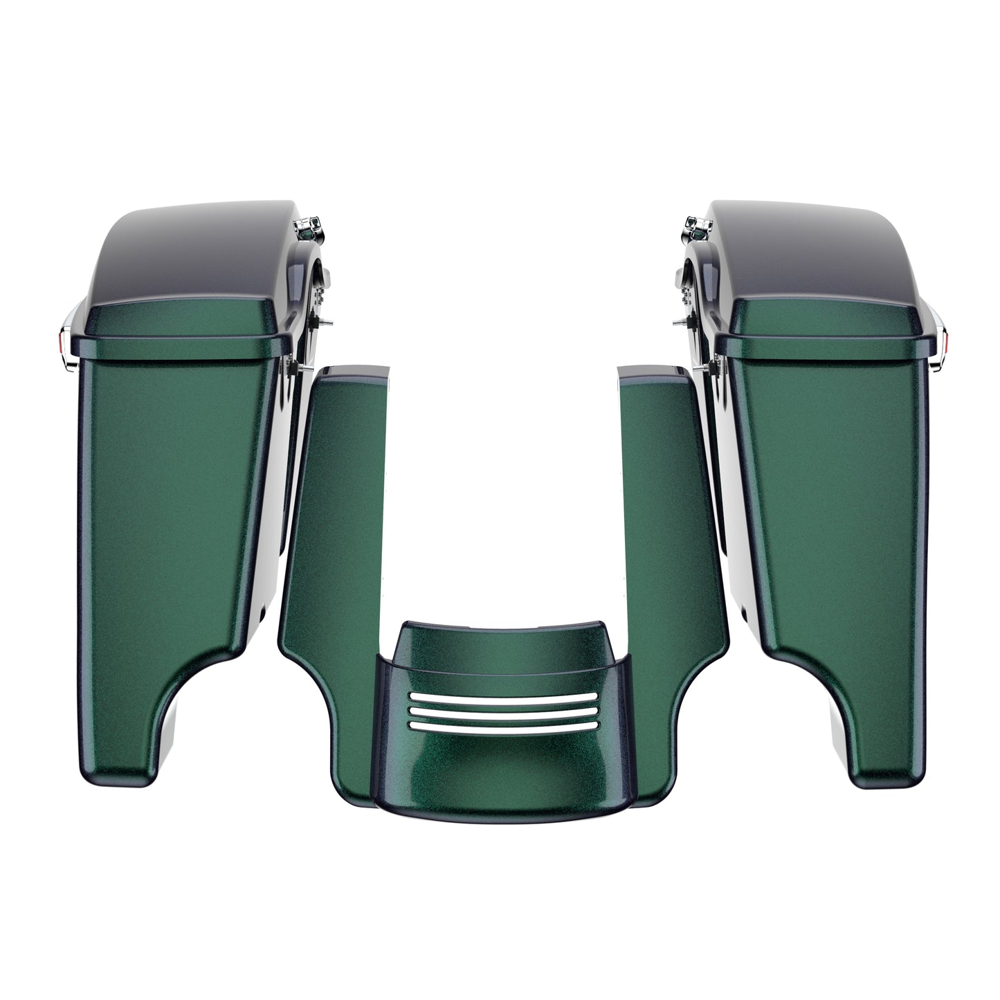 STRETCHED SADDLEBAG BOTTOMS WITH LIDS & STRETCHED REAR FENDER EXTENSION FOR 2014+ TOURING