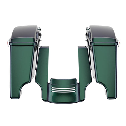 STRETCHED SADDLEBAG BOTTOMS WITH LIDS & STRETCHED REAR FENDER EXTENSION FOR 2014+ TOURING