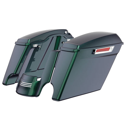 STRETCHED SADDLEBAG BOTTOMS WITH LIDS & STRETCHED REAR FENDER EXTENSION FOR 2014+ TOURING