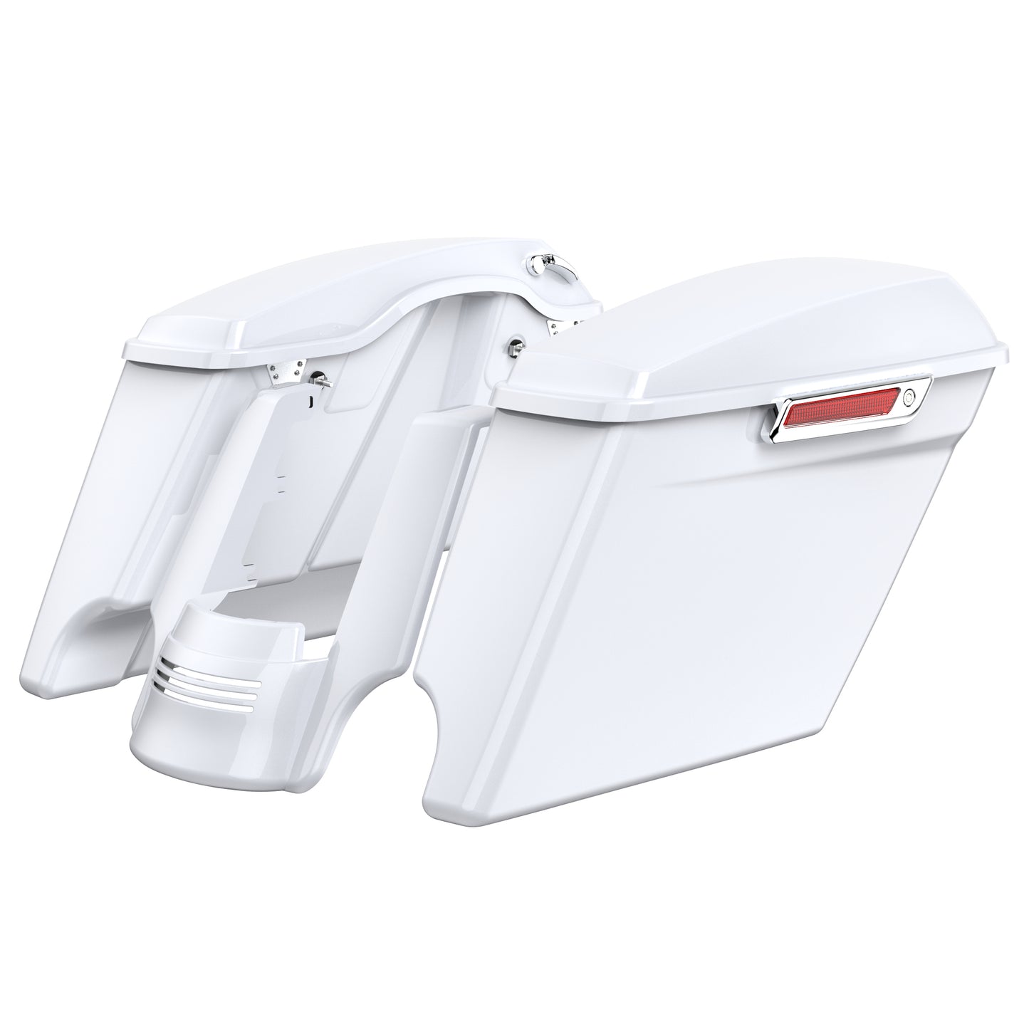 STRETCHED SADDLEBAG BOTTOMS WITH LIDS & STRETCHED REAR FENDER EXTENSION FOR 2014+ TOURING