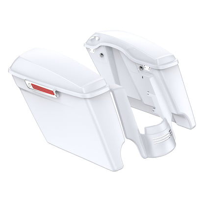 STRETCHED SADDLEBAG BOTTOMS WITH LIDS & STRETCHED REAR FENDER EXTENSION FOR 2014+ TOURING