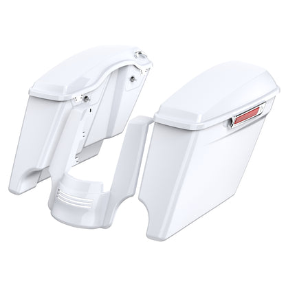 STRETCHED SADDLEBAG BOTTOMS WITH LIDS & STRETCHED REAR FENDER EXTENSION FOR 2014+ TOURING