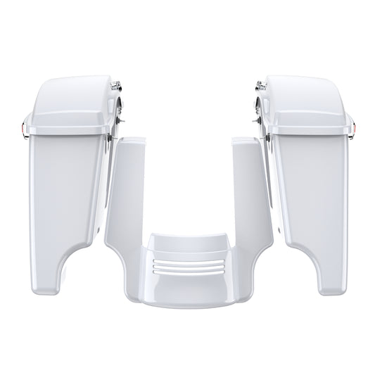 STRETCHED SADDLEBAG BOTTOMS WITH LIDS & STRETCHED REAR FENDER EXTENSION FOR 2014+ TOURING