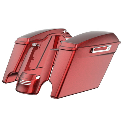 STRETCHED SADDLEBAG BOTTOMS WITH LIDS & STRETCHED REAR FENDER EXTENSION FOR 2014+ TOURING