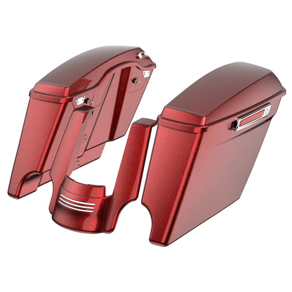 STRETCHED SADDLEBAG BOTTOMS WITH LIDS & STRETCHED REAR FENDER EXTENSION FOR 2014+ TOURING