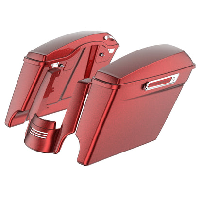 STRETCHED SADDLEBAG BOTTOMS WITH LIDS & STRETCHED REAR FENDER EXTENSION FOR 2014+ TOURING