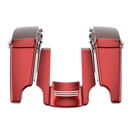 STRETCHED SADDLEBAG BOTTOMS WITH LIDS & STRETCHED REAR FENDER EXTENSION FOR 2014+ TOURING