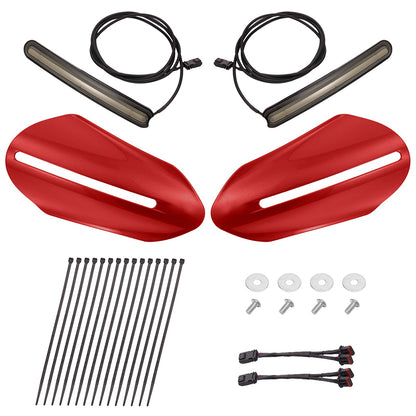 Color Matched Harley Hand Guards with LED for Touring & Softails