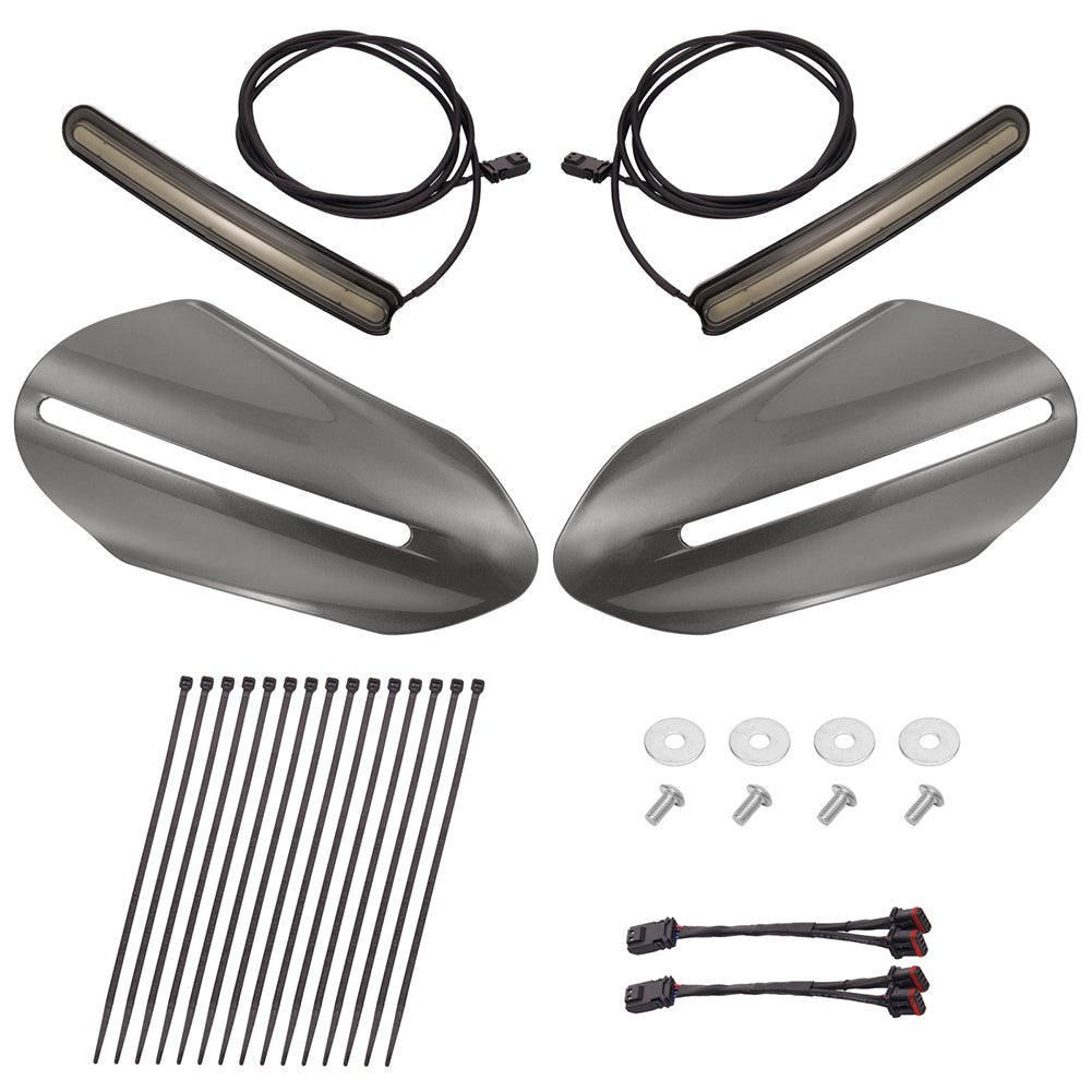 Mats-Csrewy Color-Matched Hand Guards with LED For '93–'26 Harley Touring & Softail