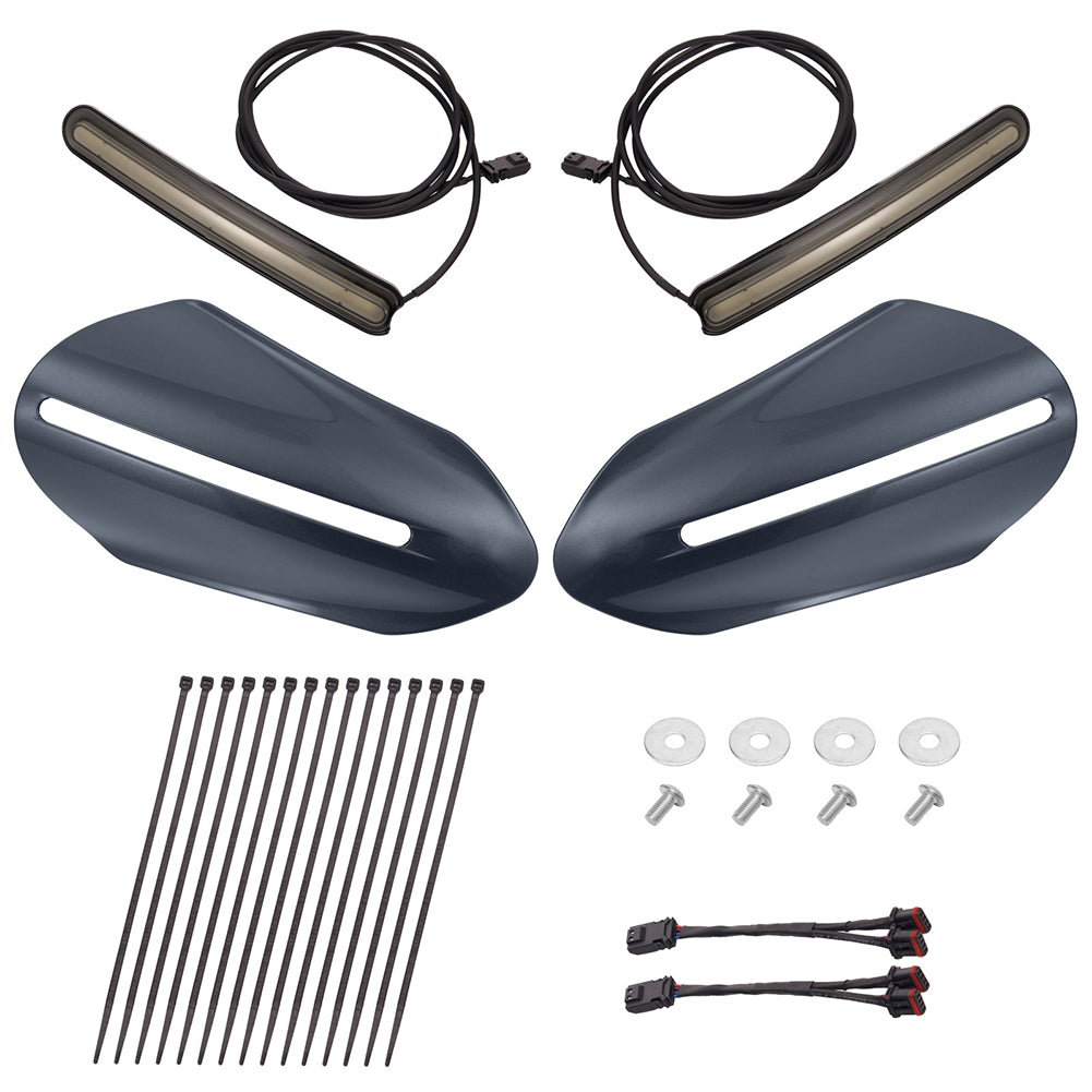 Mats-Csrewy Color-Matched Hand Guards with LED For '93–'26 Harley Touring & Softail