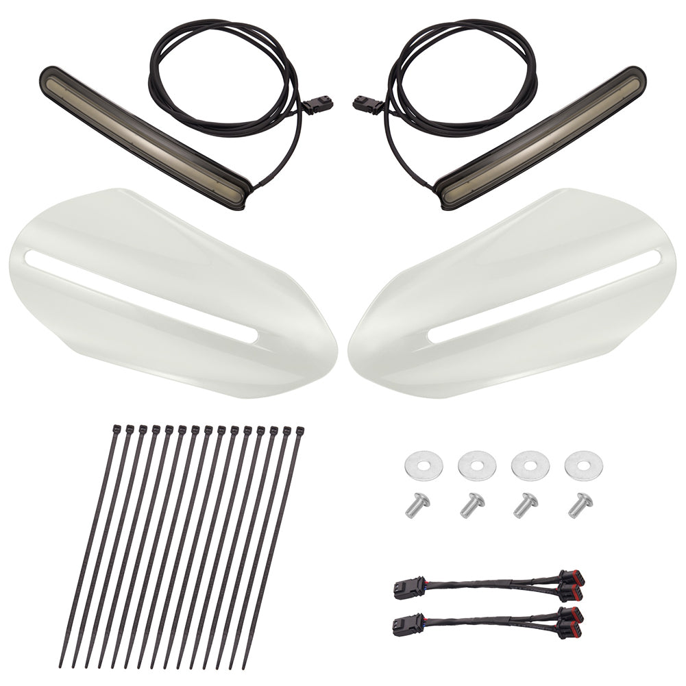 Color Matched Harley Hand Guards with LED for Touring & Softails