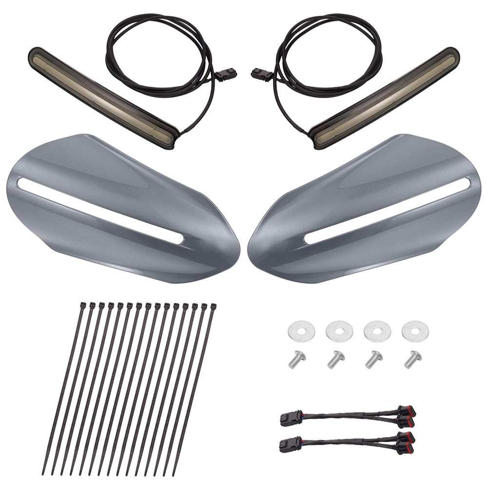 Mats-Csrewy Color-Matched Hand Guards with LED For '93–'26 Harley Touring & Softail