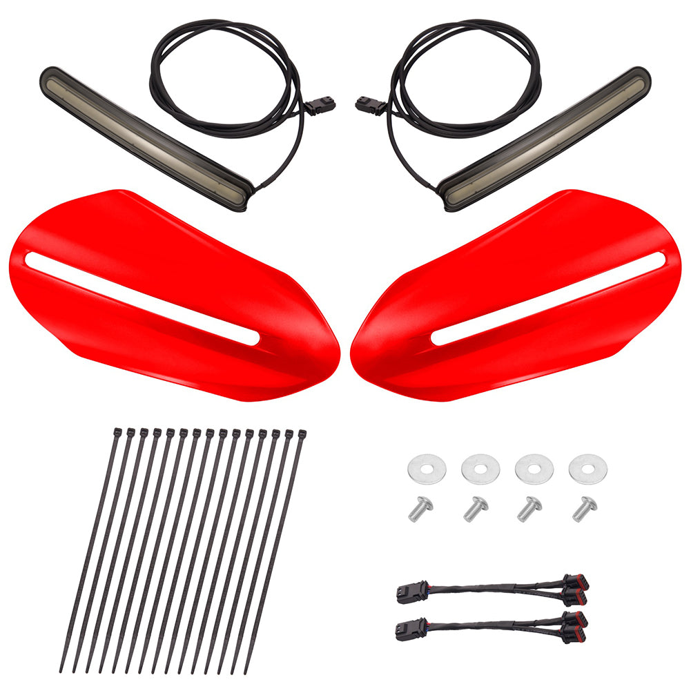Color Matched Harley Hand Guards with LED for Touring & Softails