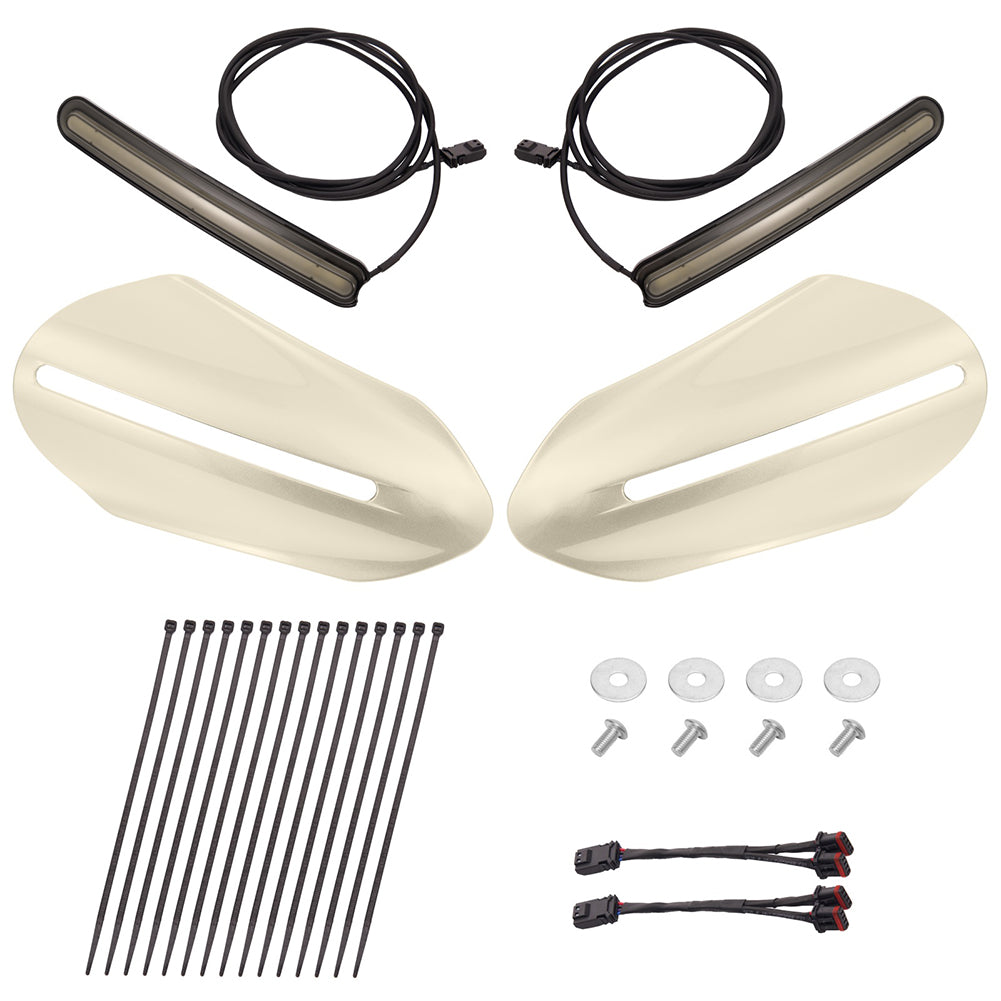 Color Matched Harley Hand Guards with LED for Touring & Softails