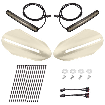 Color Matched Harley Hand Guards with LED for Touring & Softails