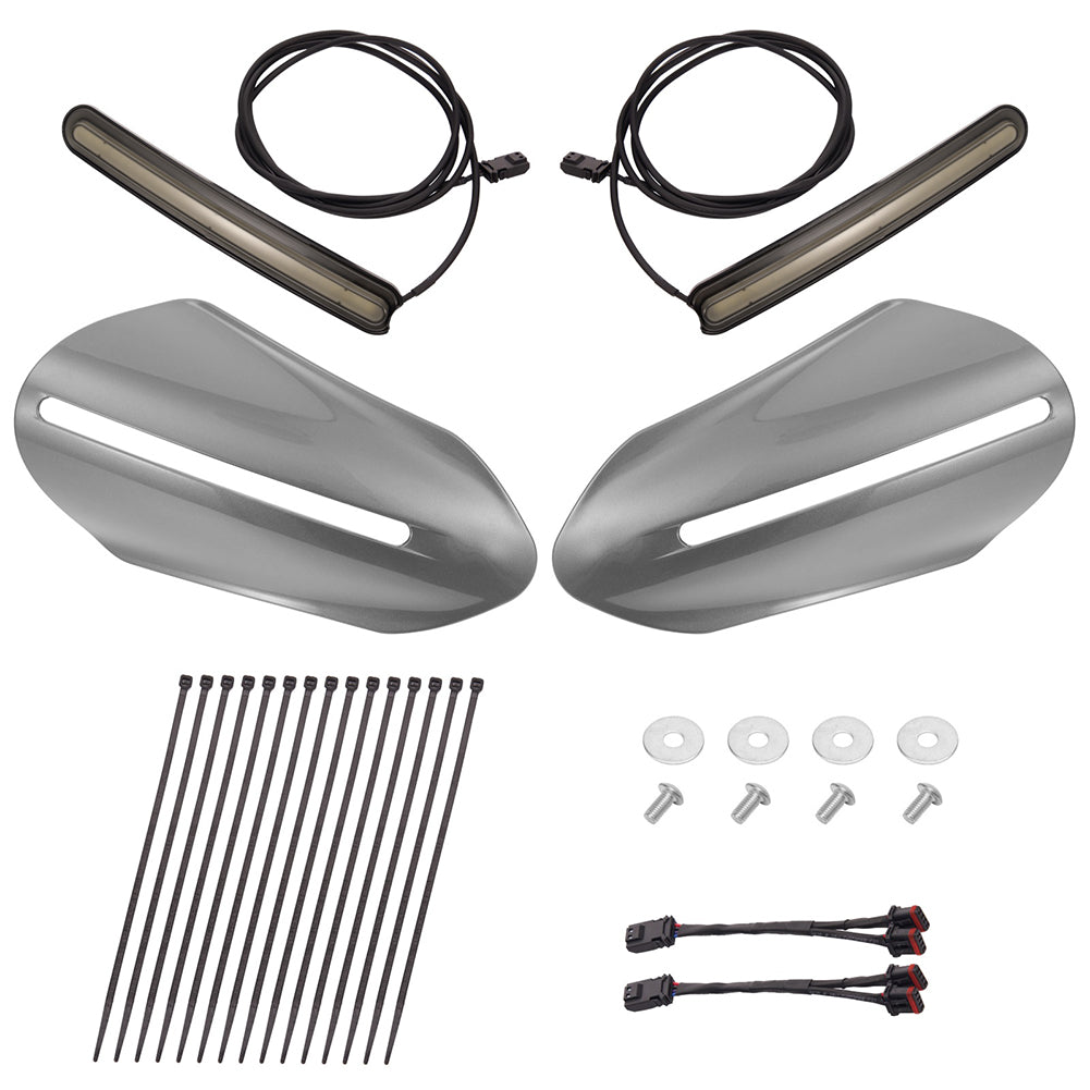 Mats-Csrewy Color-Matched Hand Guards with LED For '93–'26 Harley Touring & Softail