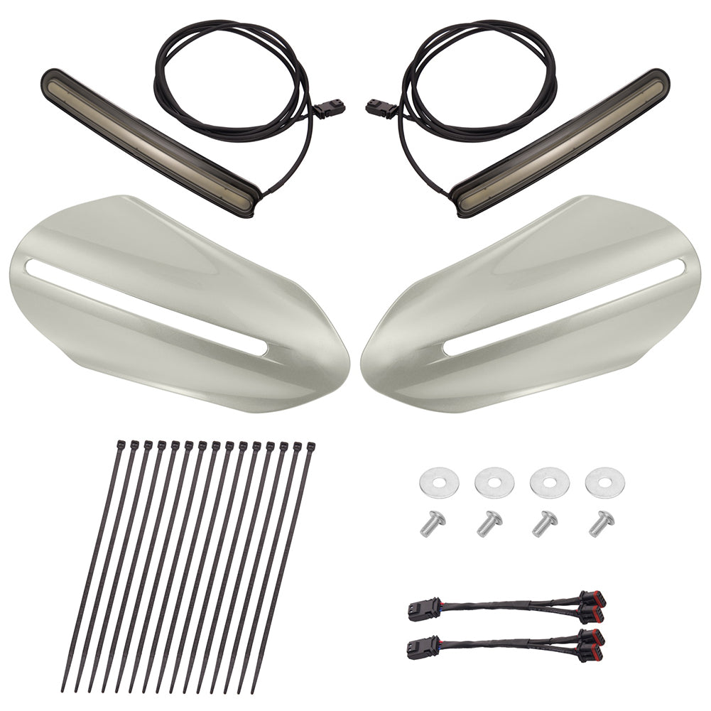 Color Matched Harley Hand Guards with LED for Touring & Softails