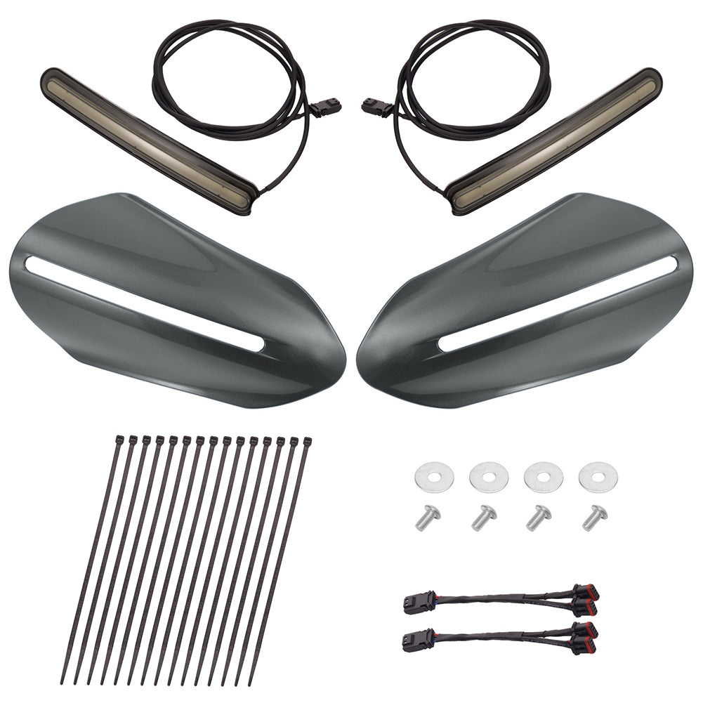 Mats-Csrewy Color-Matched Hand Guards with LED For '93–'26 Harley Touring & Softail