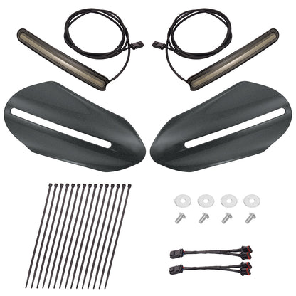 Color Matched Harley Hand Guards with LED for Touring & Softails