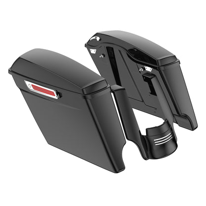 STRETCHED SADDLEBAG BOTTOMS WITH LIDS & STRETCHED REAR FENDER EXTENSION FOR 2014+ TOURING