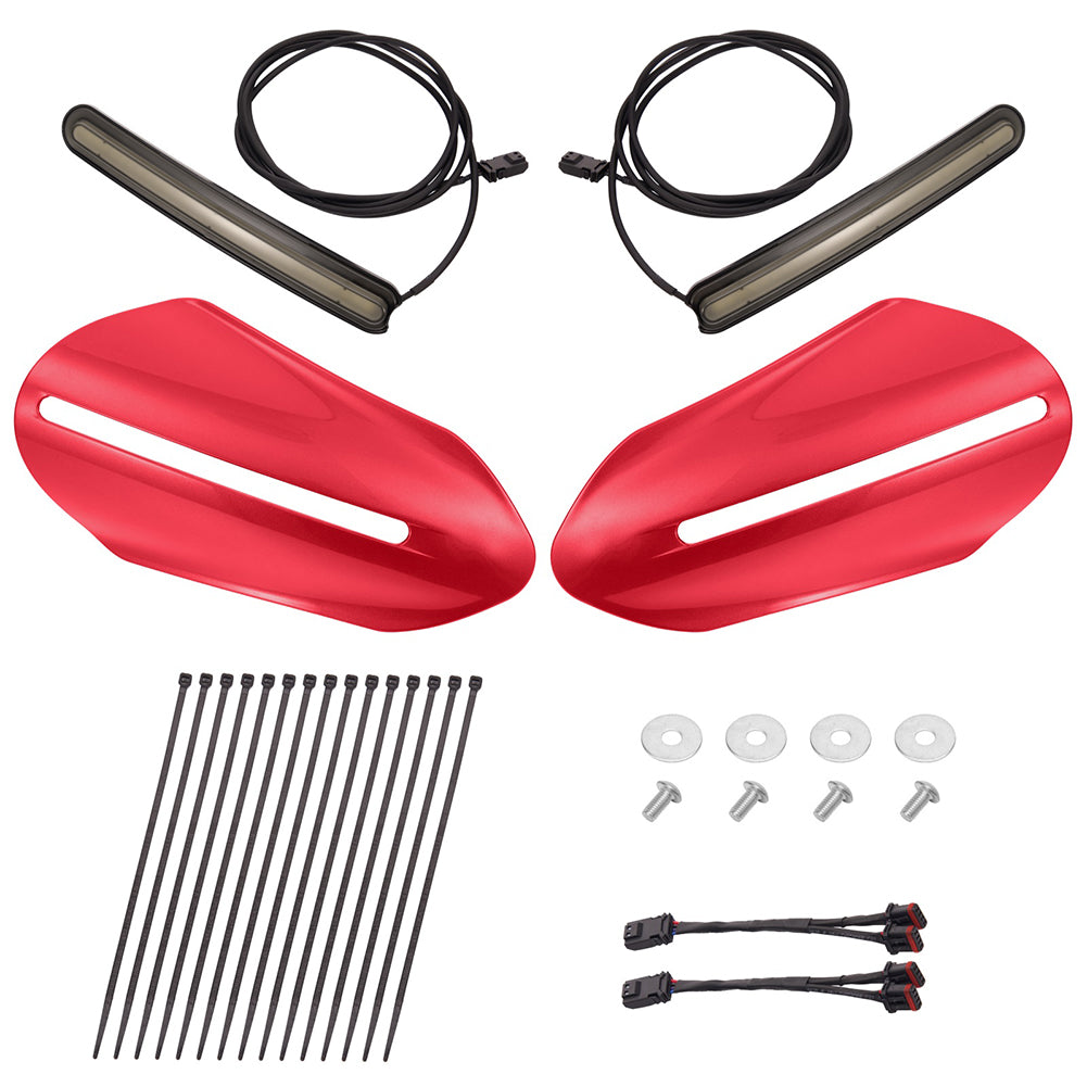 Color Matched Harley Hand Guards with LED for Touring & Softails