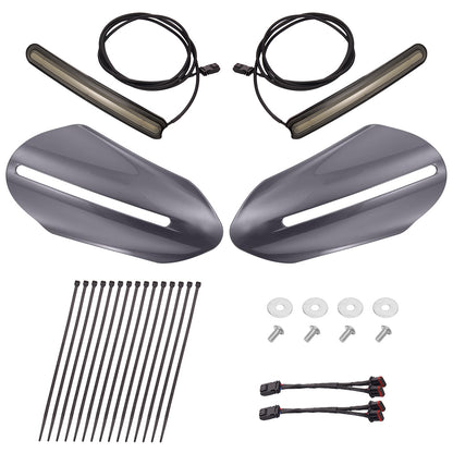 Color Matched Harley Hand Guards with LED for Touring & Softails