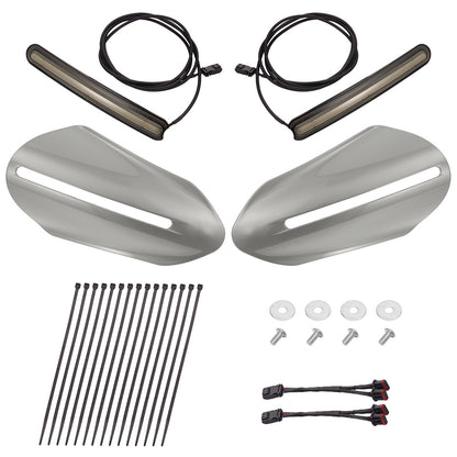 Color Matched Harley Hand Guards with LED for Touring & Softails