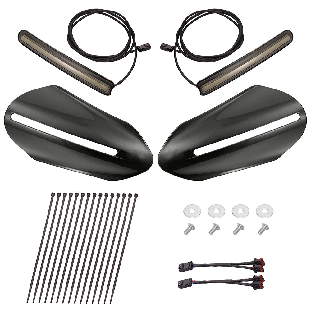 Mats-Csrewy Color-Matched Hand Guards with LED For '93–'26 Harley Touring & Softail