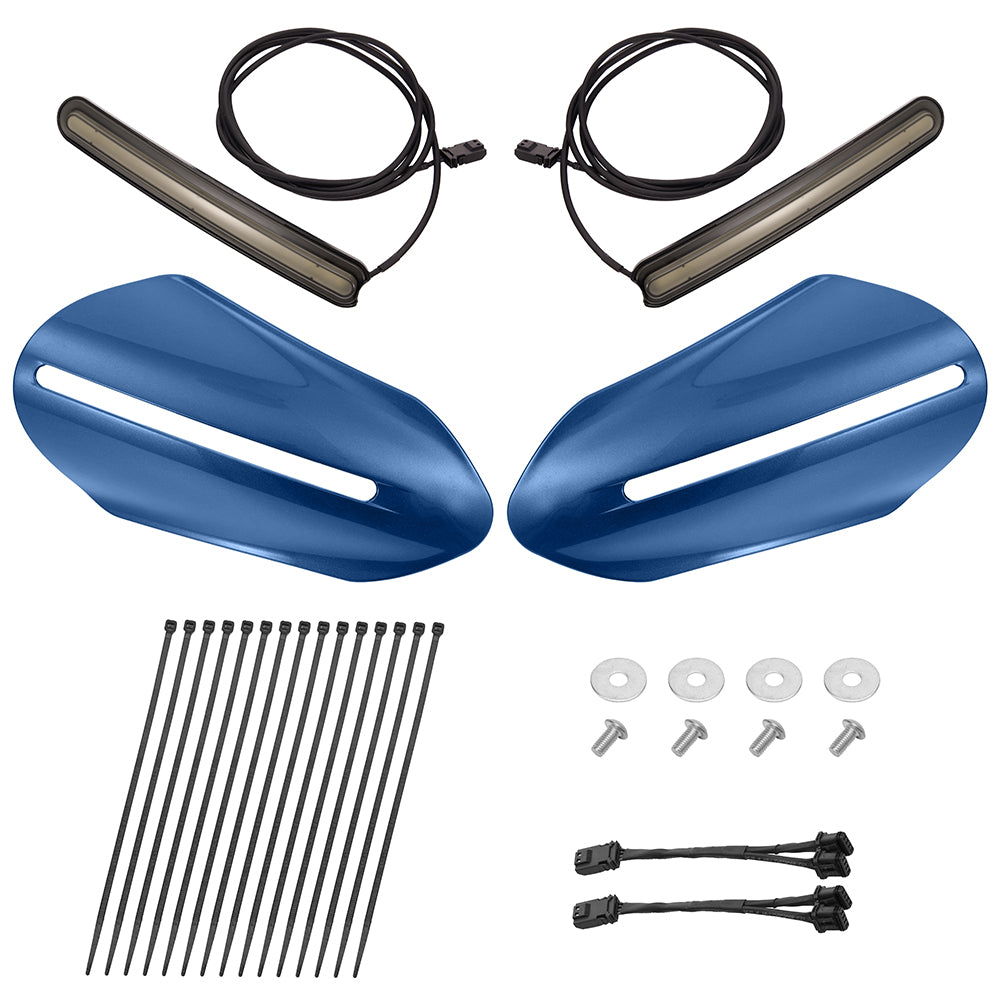 Mats-Csrewy Color-Matched Hand Guards with LED For '93–'26 Harley Touring & Softail