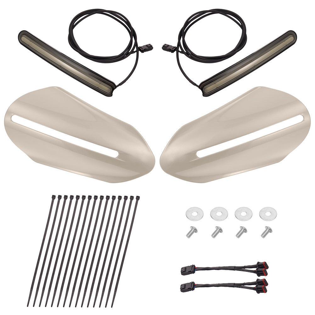 Color Matched Harley Hand Guards with LED for Touring & Softails