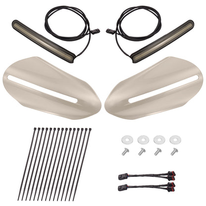 Color Matched Harley Hand Guards with LED for Touring & Softails