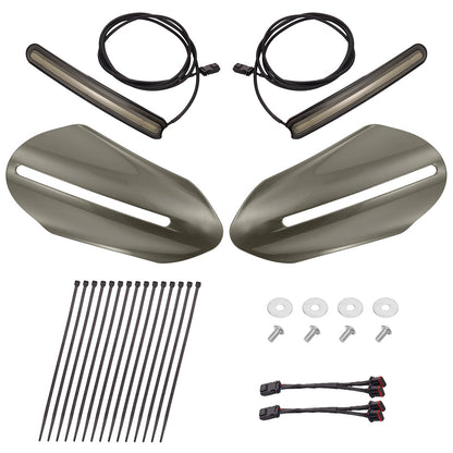 Color Matched Harley Hand Guards with LED for Touring & Softails