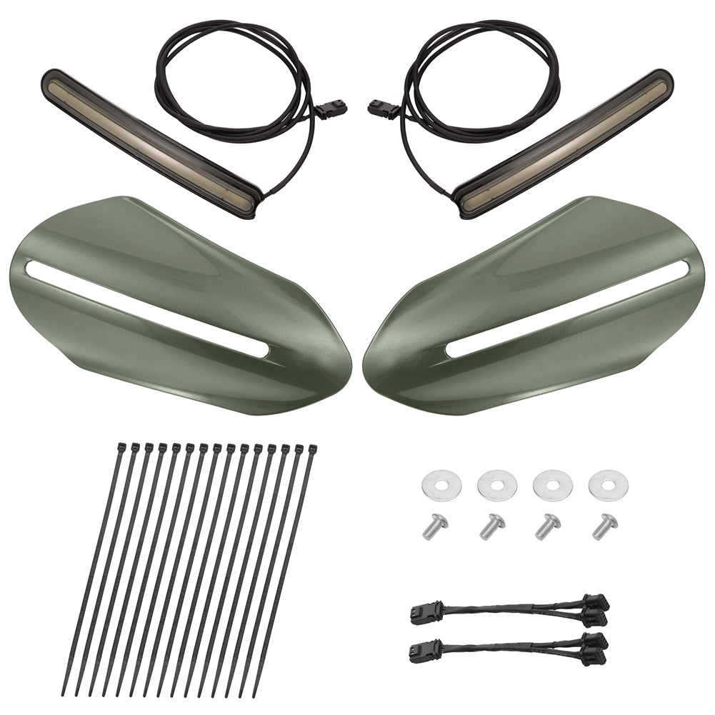 Mats-Csrewy Color-Matched Hand Guards with LED For '93–'26 Harley Touring & Softail
