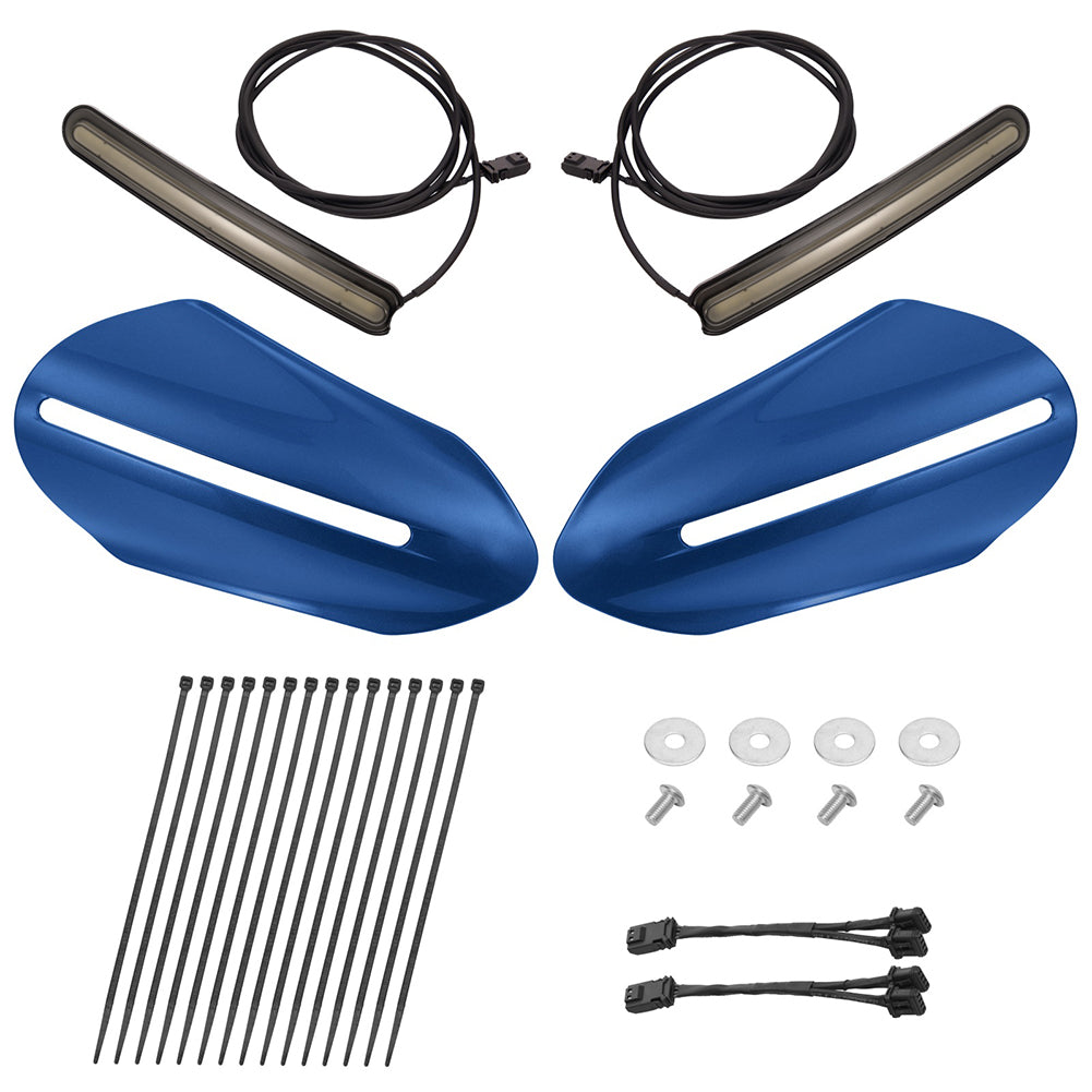 Mats-Csrewy Color-Matched Hand Guards with LED For '93–'26 Harley Touring & Softail