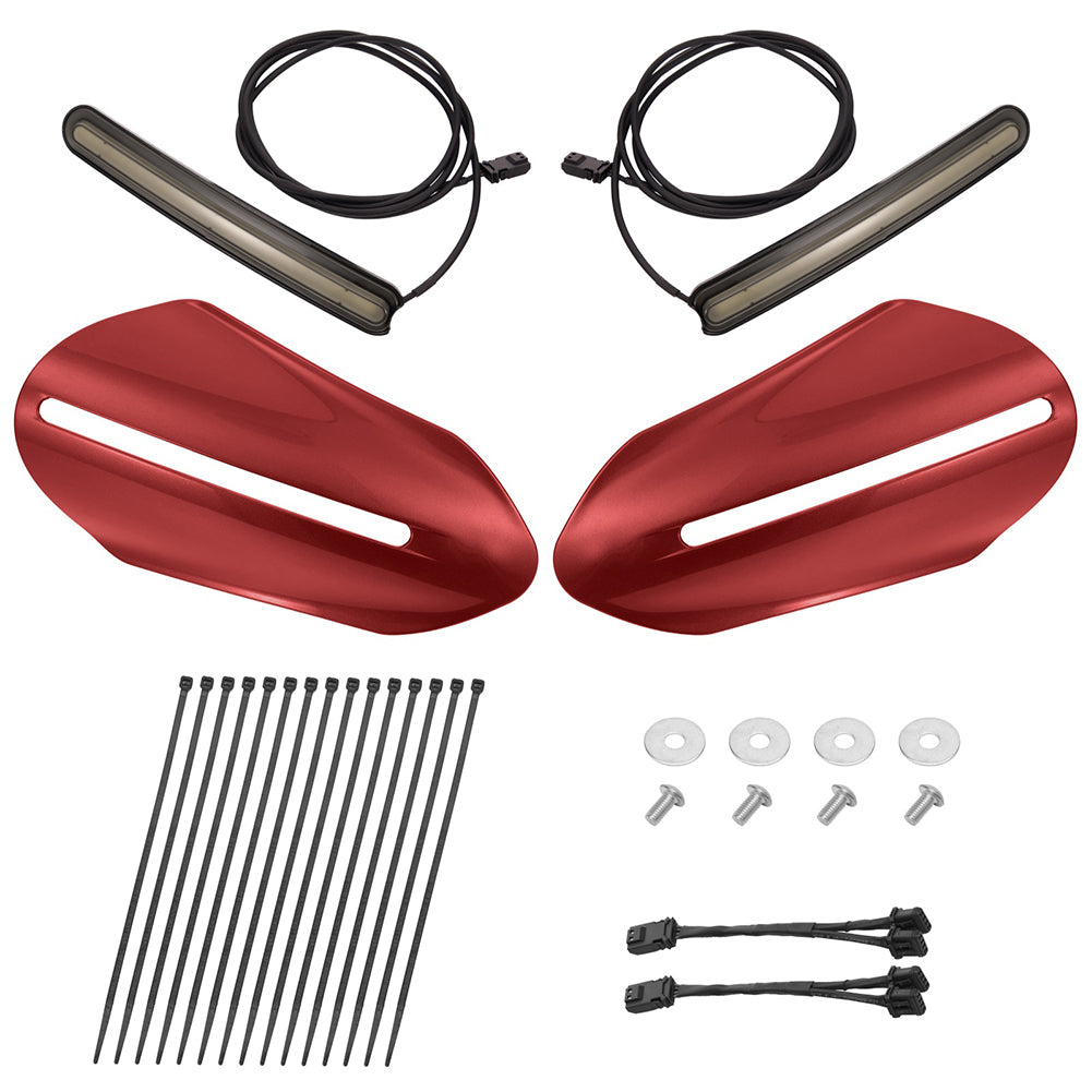 Color Matched Harley Hand Guards with LED for Touring & Softails