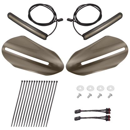 Color Matched Harley Hand Guards with LED for Touring & Softails