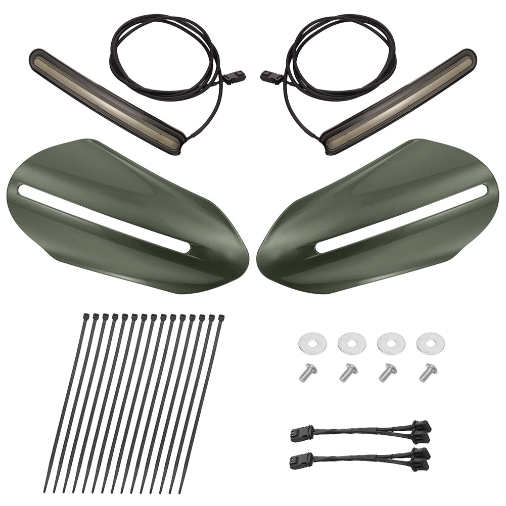 Mats-Csrewy Color-Matched Hand Guards with LED For '93–'26 Harley Touring & Softail