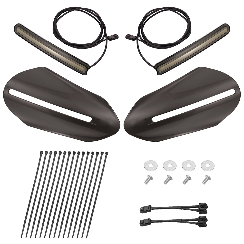 Mats-Csrewy Color-Matched Hand Guards with LED For '93–'26 Harley Touring & Softail