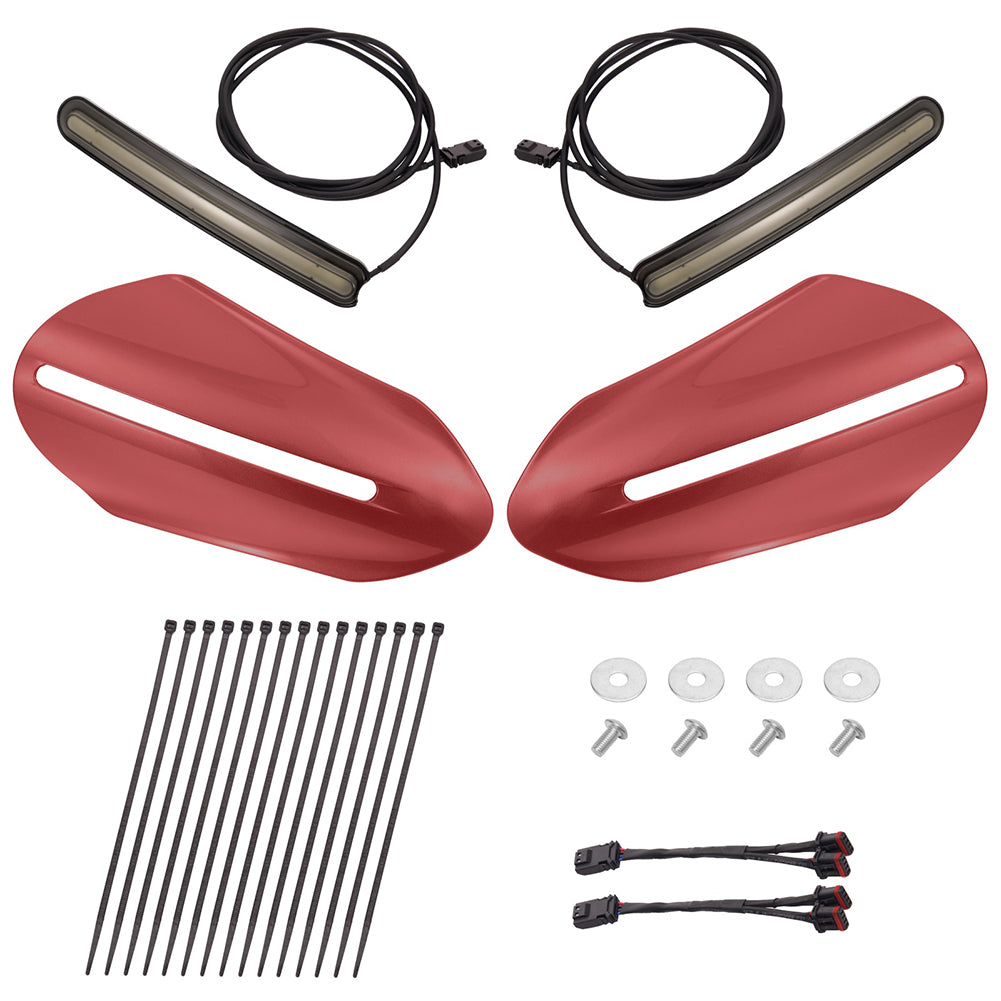 Color Matched Harley Hand Guards with LED for Touring & Softails