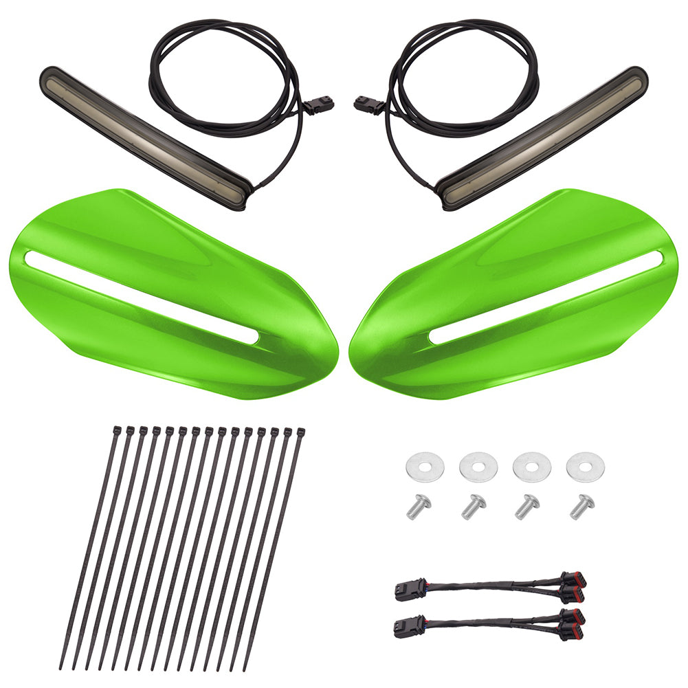 Color Matched Harley Hand Guards with LED for Touring & Softails