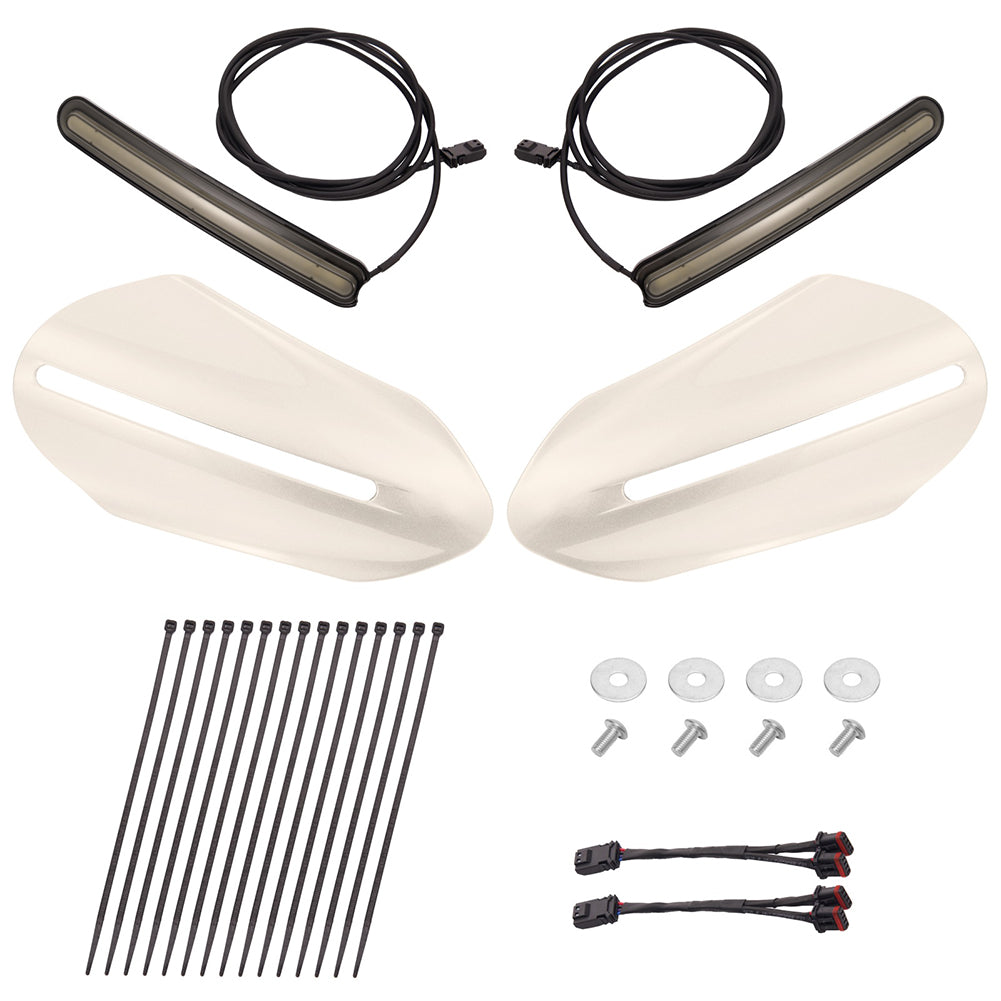 Color Matched Harley Hand Guards with LED for Touring & Softails