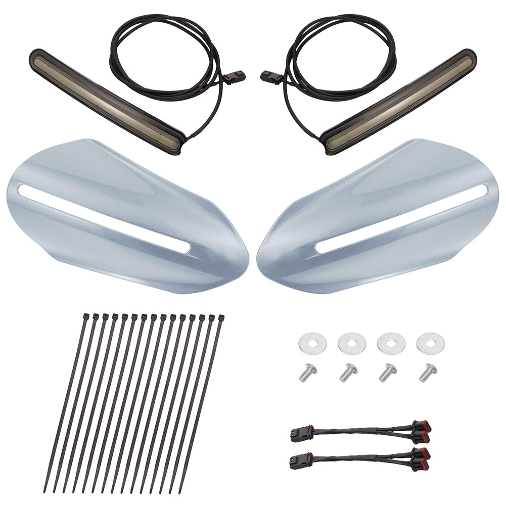 Mats-Csrewy Color-Matched Hand Guards with LED For '93–'26 Harley Touring & Softail